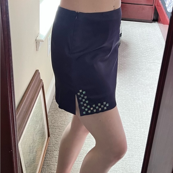 Rare Vintage Versace Jeans Couture Purple Sequin Mini Skirt - Picture 13 of 13